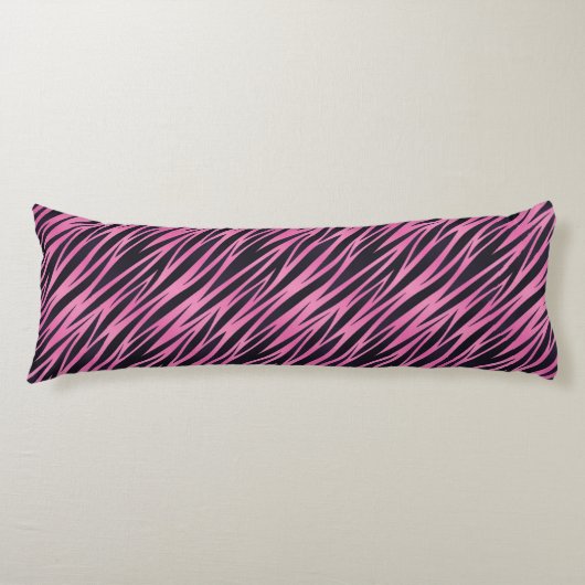 Roze Zebra Stripe achtergrond Lichaamskussen (Voorkant)