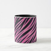 Roze Zebra Stripe achtergrond Mok (Midden)