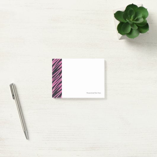 Roze Zebra Stripe achtergrond Post-it® Notes (Kantoor)