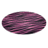 Roze Zebra Stripe achtergrond Snijplank (Hoek)