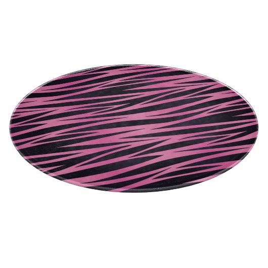 Roze Zebra Stripe achtergrond Snijplank (Hoek)