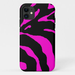 Roze Zebra Stripe Animal Print iPhone 11 Hoesje