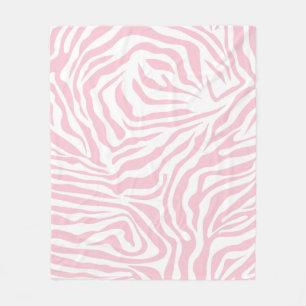 Roze Zebra Stripes Wild Dierlijk printpatroon Fleece Deken