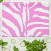 Roze zebra theedoek (Gevouwen)