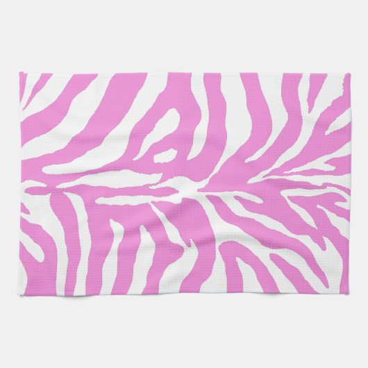 Roze zebra theedoek (Horizontaal)