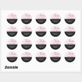 Roze Zebra - Verpakking Ronde Sticker (Vel)