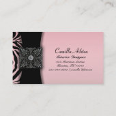Roze Zebra Visitekaartjes (Achterkant)