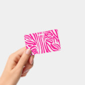 Roze zebraprint badge (Handheld)