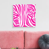 Roze zebraprint canvas afdruk (Insitu (Woonkamer))