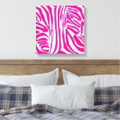 Roze zebraprint canvas afdruk (Insitu (Slaapkamer))