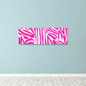 Roze zebraprint canvas afdruk (Insitu (Houten vloer))