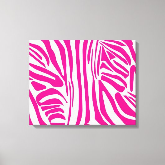 Roze zebraprint canvas afdruk (Voorkant)