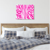 Roze zebraprint canvas afdruk (Insitu (Slaapkamer))