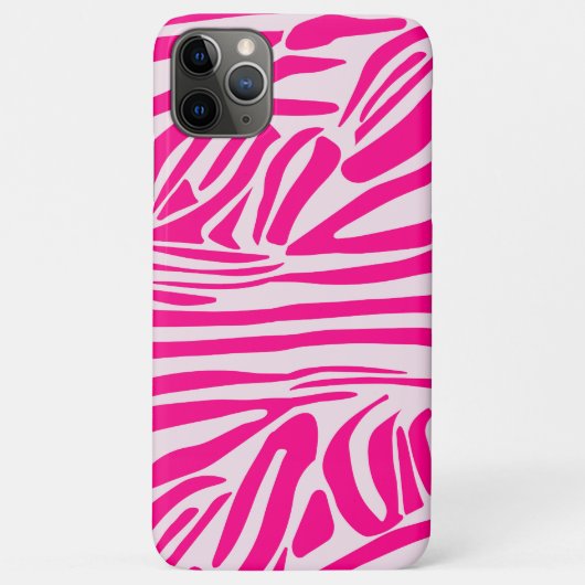 Roze zebraprint Case-Mate iPhone case (Achterkant)
