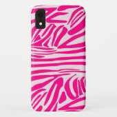 Roze zebraprint Case-Mate iPhone case (Achterkant)