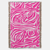 Roze zebraprint deken (Voorkant Verticaal)