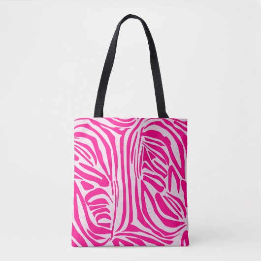 Roze zebraprint draagtas (Voorkant)