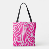 Roze zebraprint draagtas (Achterkant)