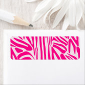 Roze zebraprint etiket (Insitu)