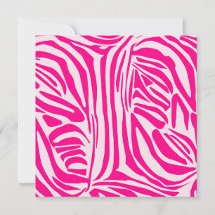 Roze zebraprint feestdagenkaart