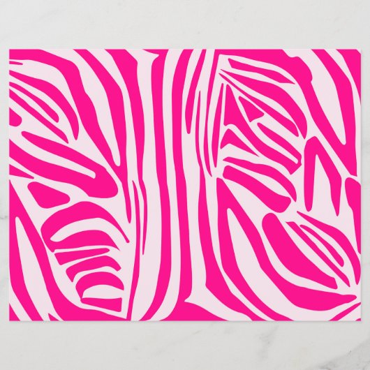Roze zebraprint flyer (Voorkant)