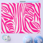 Roze zebraprint flyer (Enkel)