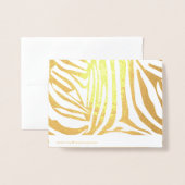 Roze zebraprint folie kaarten (Met envelop)