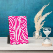 Roze zebraprint fotoplaat (Zijkant)