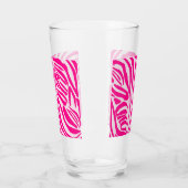 Roze zebraprint glas (Links)