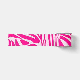 Roze zebraprint grosgrain lint