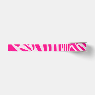 Roze zebraprint grosgrain lint