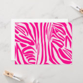 Roze zebraprint kaart (Voorkant / Achterkant in situ)