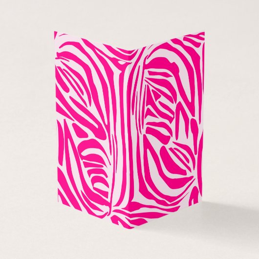 Roze zebraprint kaart (Buitenkant)