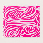 Roze zebraprint kaart (Buitenkant ongevouwen)