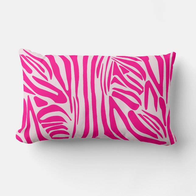Roze zebraprint kussen (Voorkant)