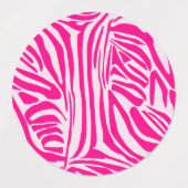 Roze zebraprint labels (Design 1)
