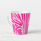 Roze zebraprint latte mok (Linkerhoek)