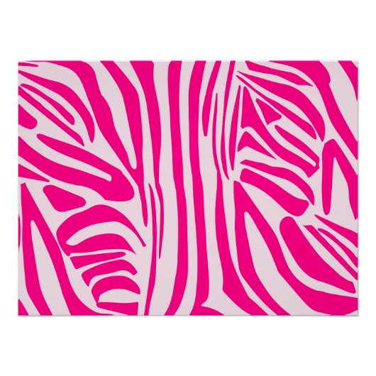 Roze zebraprint perfect poster (Voorkant)