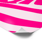 Roze zebraprint perfect poster (Hoek)