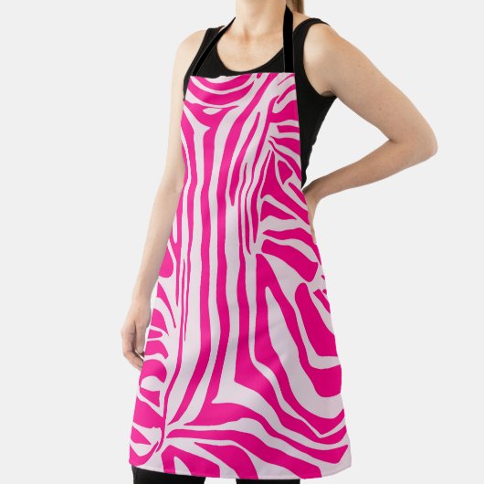 Roze zebraprint schort (Insitu)
