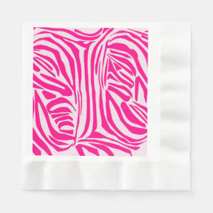 Roze zebraprint servet
