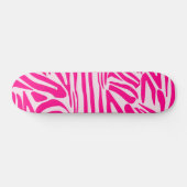Roze zebraprint skateboard (Horizontaal)