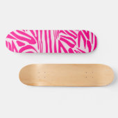 Roze zebraprint skateboard (Horizontaal)