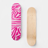 Roze zebraprint skateboard (Voorkant)