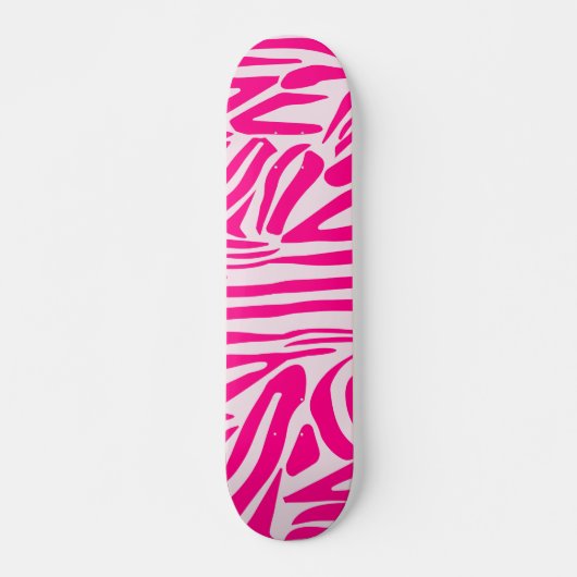 Roze zebraprint skateboard (Voorkant)