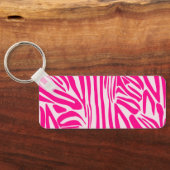 Roze zebraprint sleutelhanger (Achterkant)
