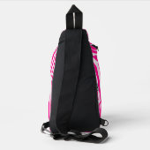 Roze zebraprint sling bag (Achterkant)