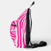 Roze zebraprint sling bag (Rechts)