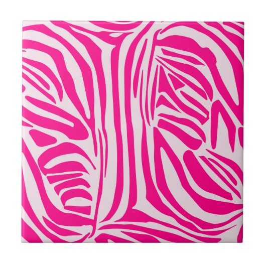 Roze zebraprint tegeltje (Voorkant)