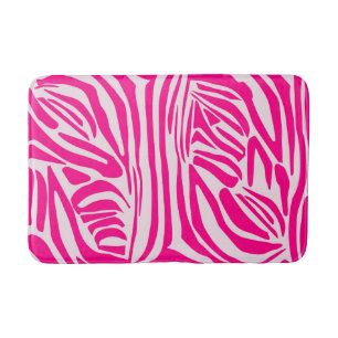 Roze zebraprintpatroon badmat